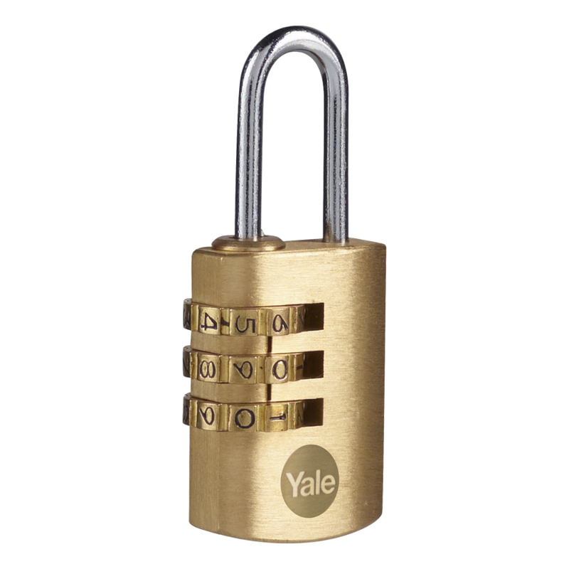 YALE Y150B Brass Open Shackle Combination Padlock