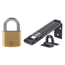 YALE Steel Hasp & Brass Padlock