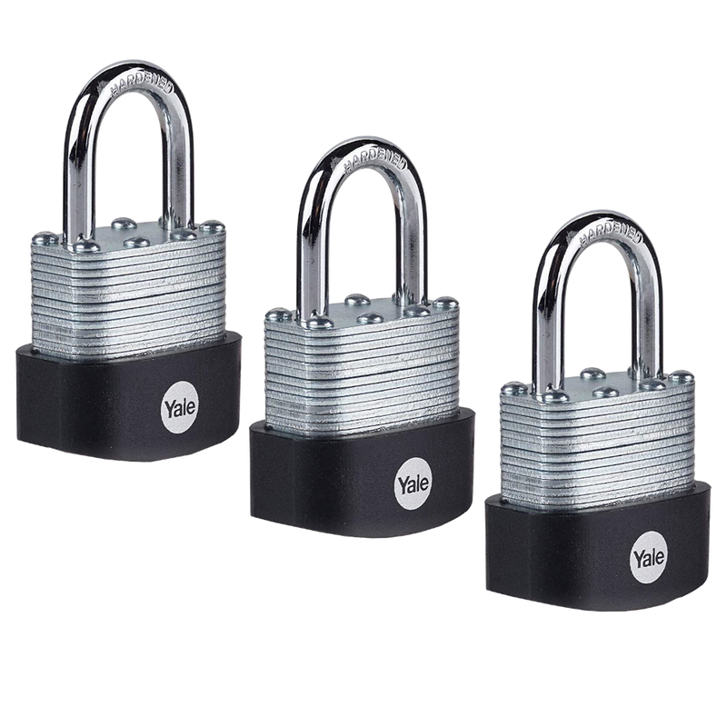 YALE Y125B High Security Laminated Steel Open Shackle Padlock