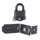YALE Steel Hardened Steel Hasp & Weatherproof Steel Padlock