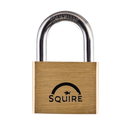 SQUIRE Lion Brass Open Shackle Padlock with Stainless Steel Shackle