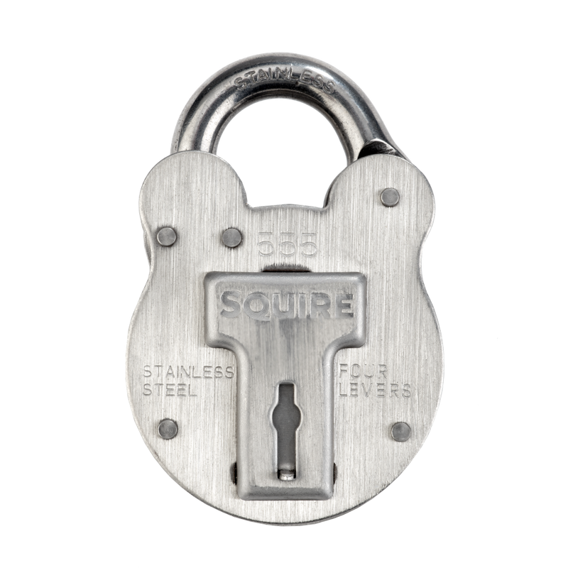 SQUIRE 555 Stainless Steel Old English Marine Padlock
