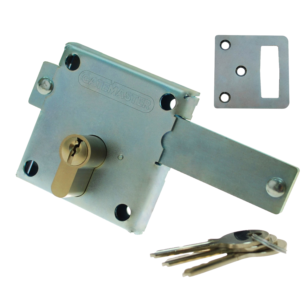GATEMASTER Long Throw Gate Locking Bolt With Cylinder