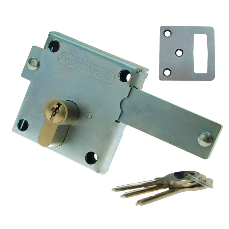 GATEMASTER Long Throw Gate Locking Bolt With Cylinder