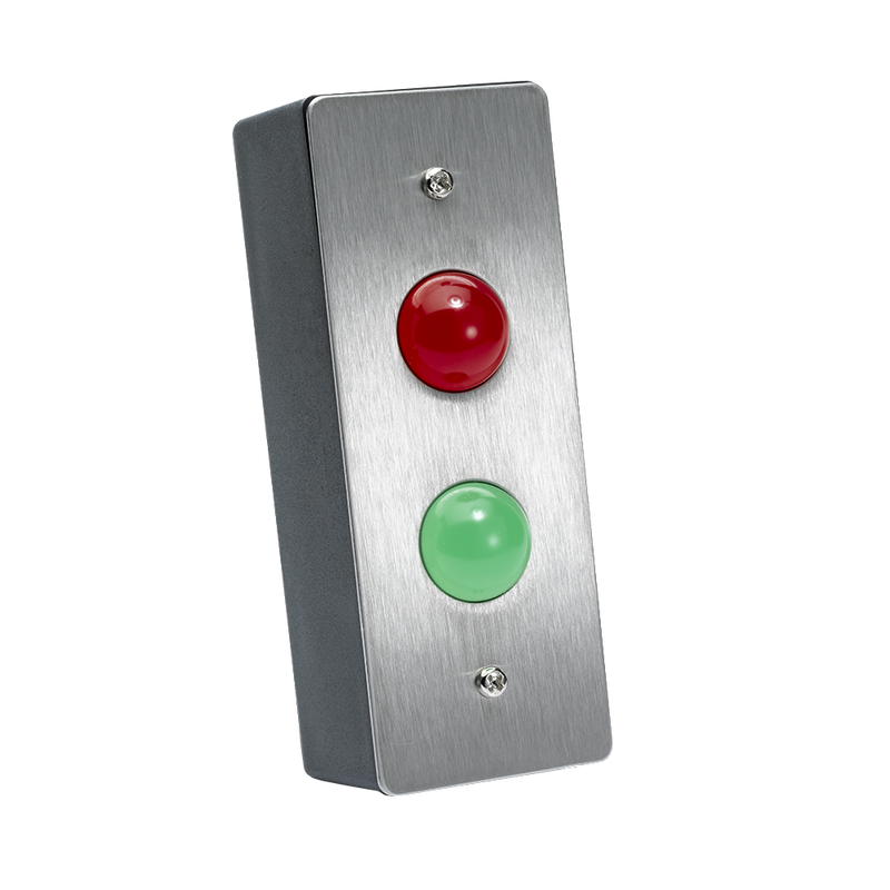 ICS TLM range LED Indicator Plate 1 Gang SS Red Green