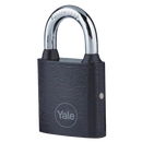 YALE Y111B Series Cast Iron Open Shackle Padlock Black