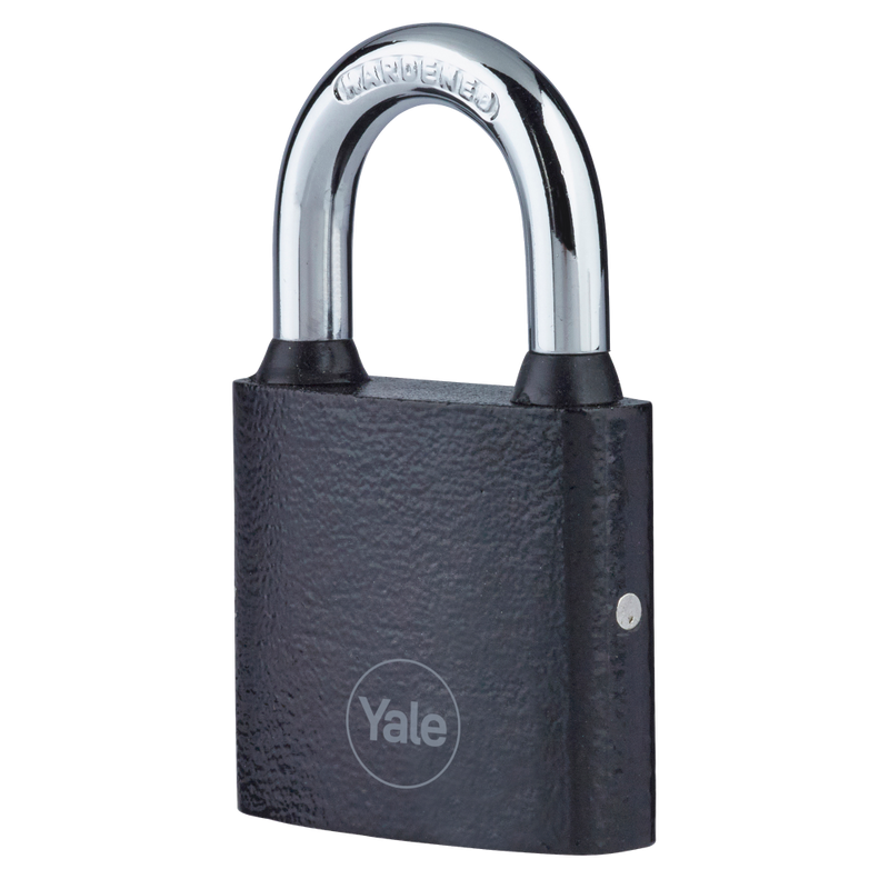 YALE Y111B Series Cast Iron Open Shackle Padlock Black