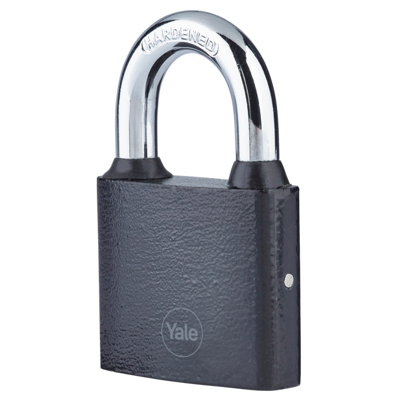 YALE Y111B Series Cast Iron Open Shackle Padlock Black