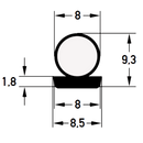 DEVENTER Self Adhesive Renovation Draught Strip S 9612 K