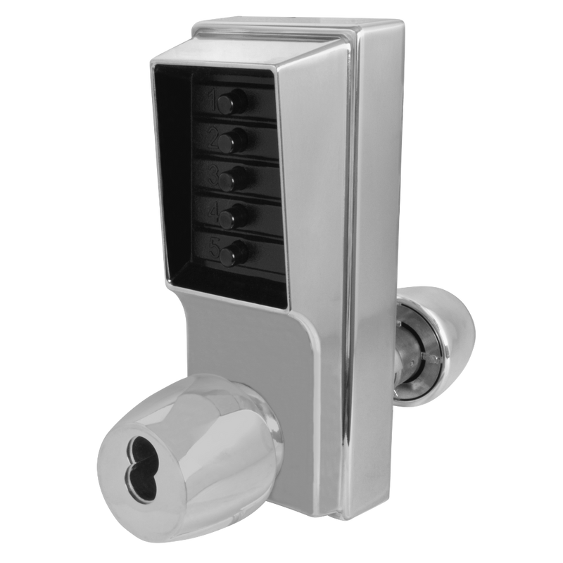 DORMAKABA Series 1000 1041B Knob Operated Digital Lock With Key Override & Passage Set