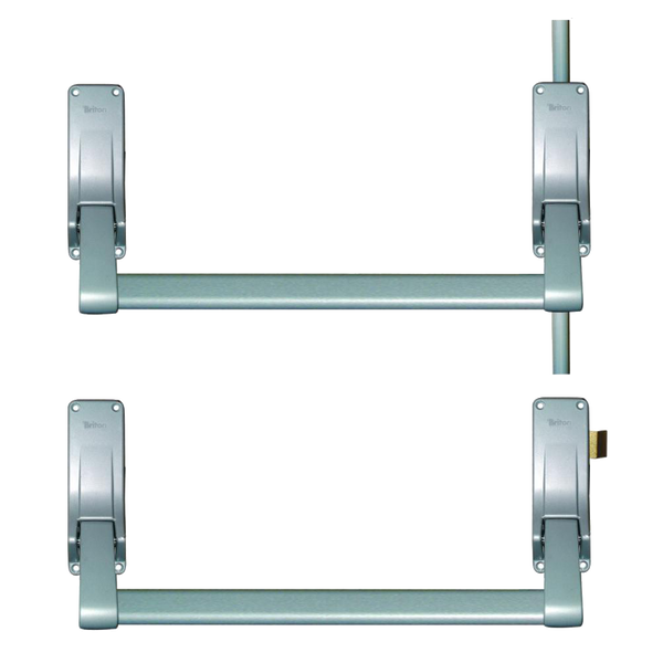 BRITON 377 Push Bar Double Rebated Door Panic Set