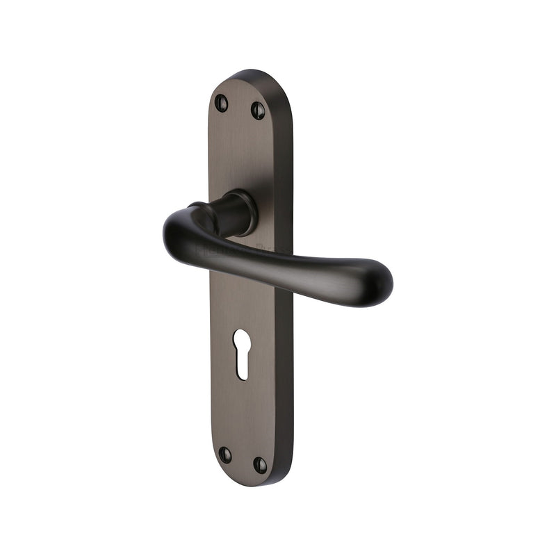 Heritage Brass Luna Door Handle on Plate