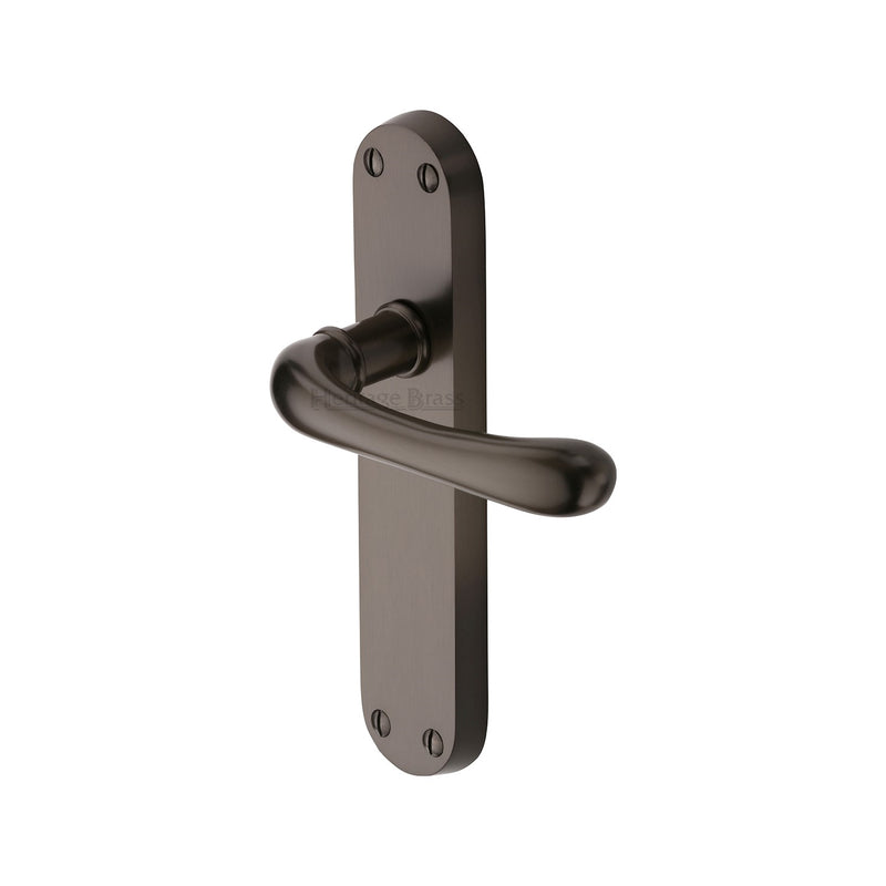 Heritage Brass Luna Door Handle on Plate