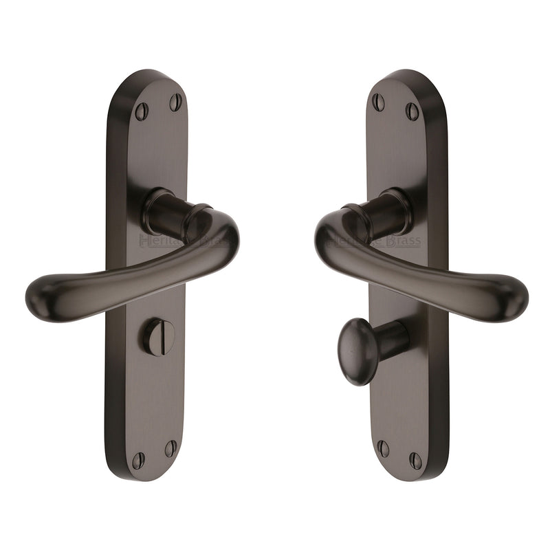 Heritage Brass Luna Door Handle on Plate
