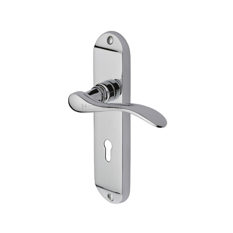 Heritage Brass Maya Door Handle on Plate