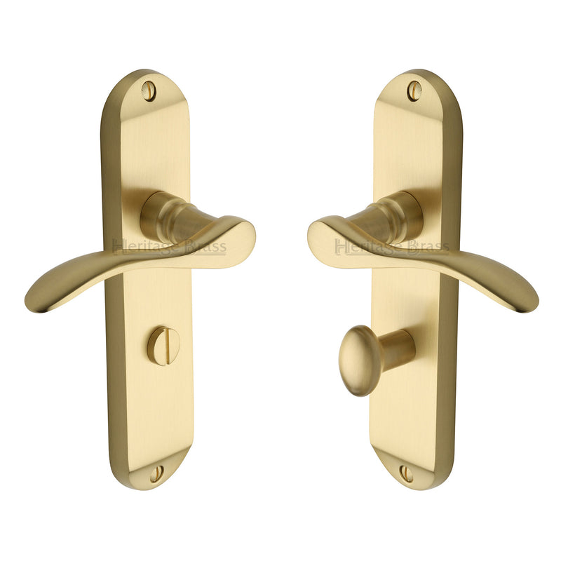 Heritage Brass Maya Door Handle on Plate