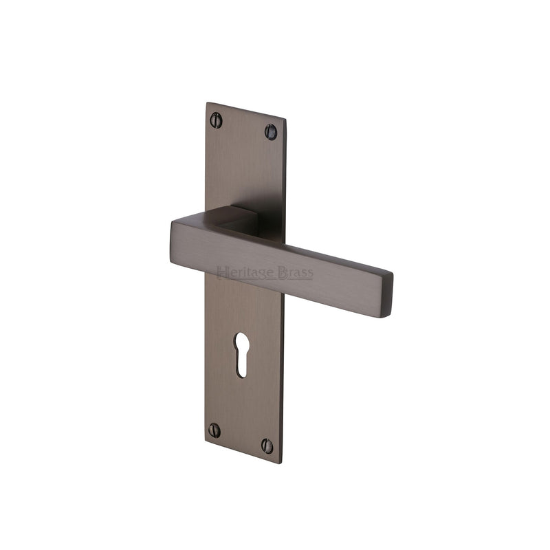 Heritage Brass Metro Door Handle on Plate