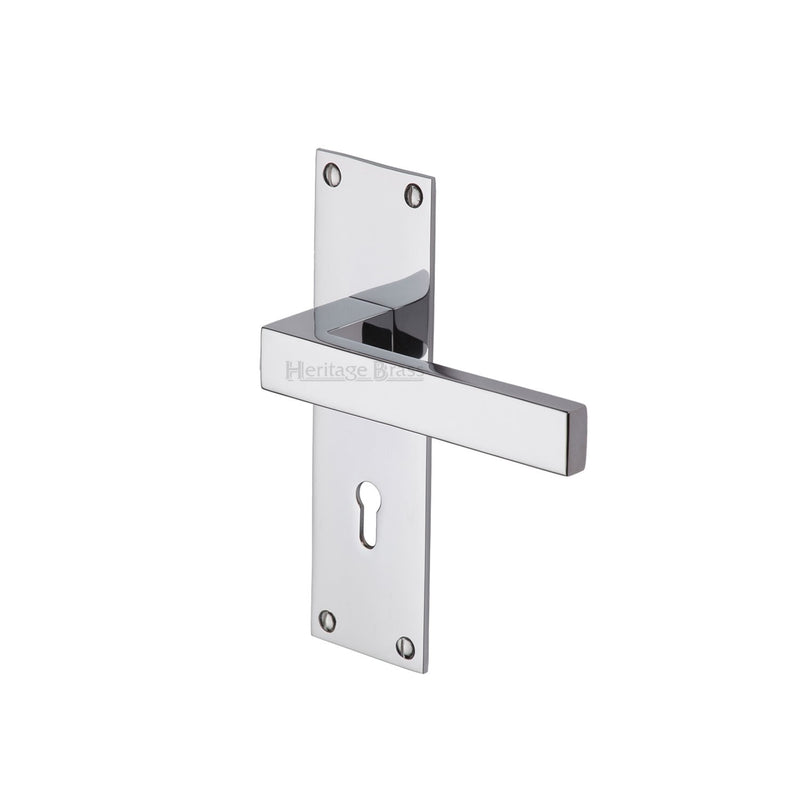 Heritage Brass Metro Door Handle on Plate