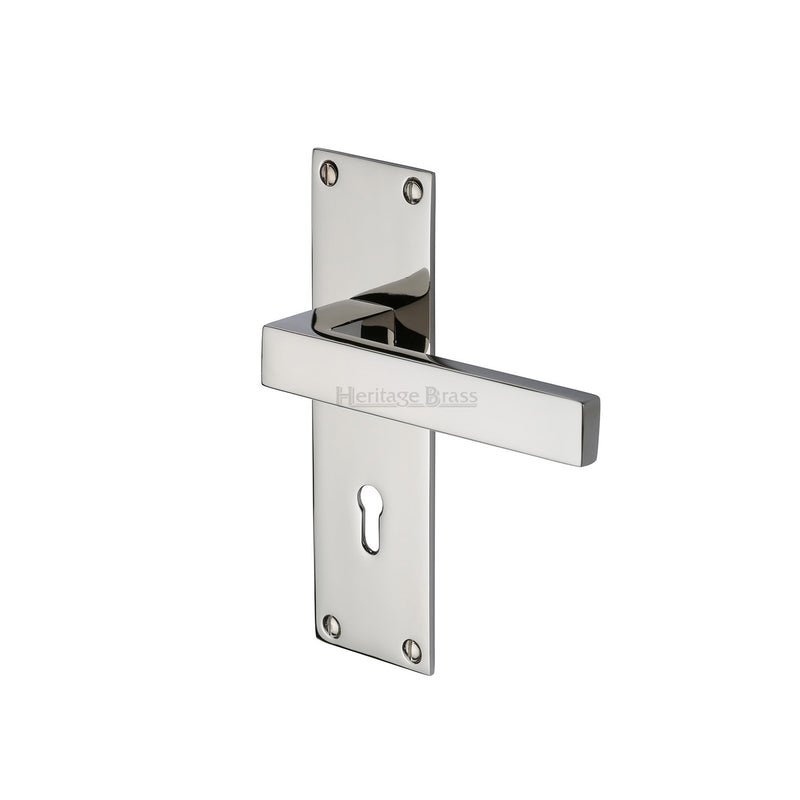 Heritage Brass Metro Door Handle on Plate