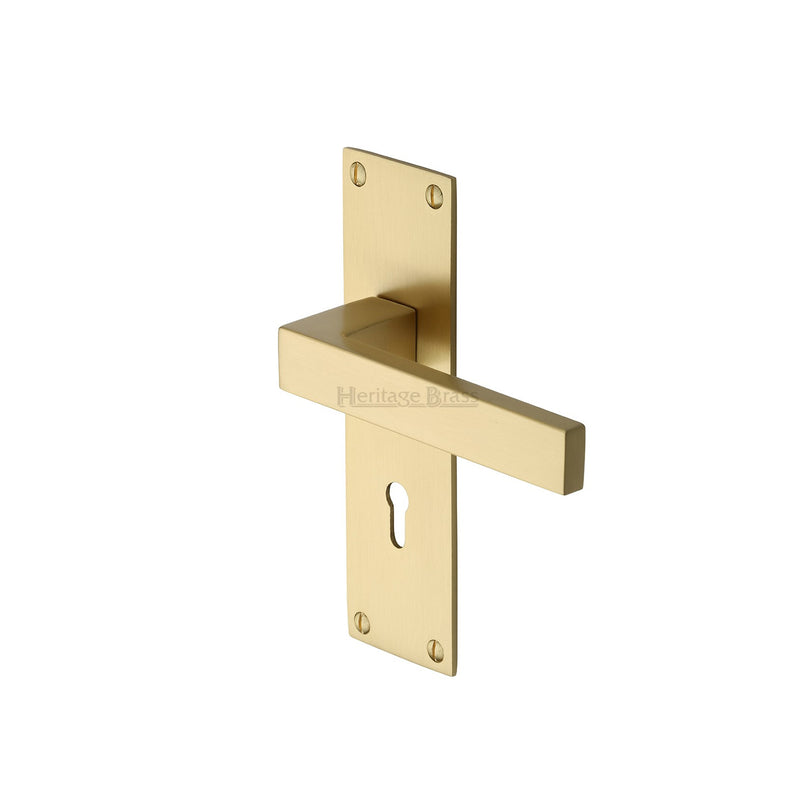 Heritage Brass Metro Door Handle on Plate
