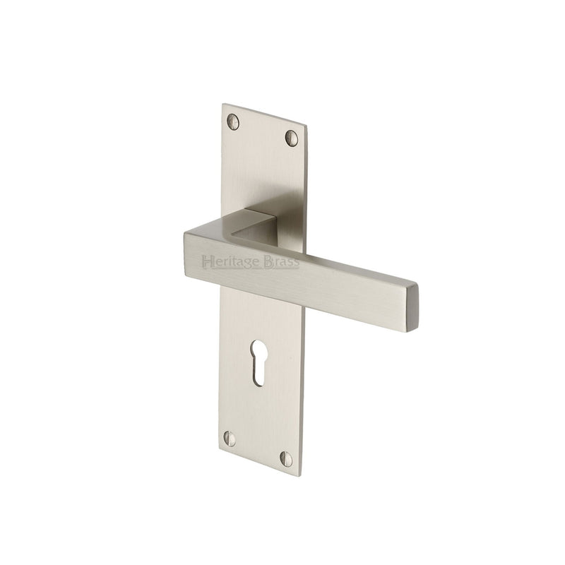 Heritage Brass Metro Door Handle on Plate