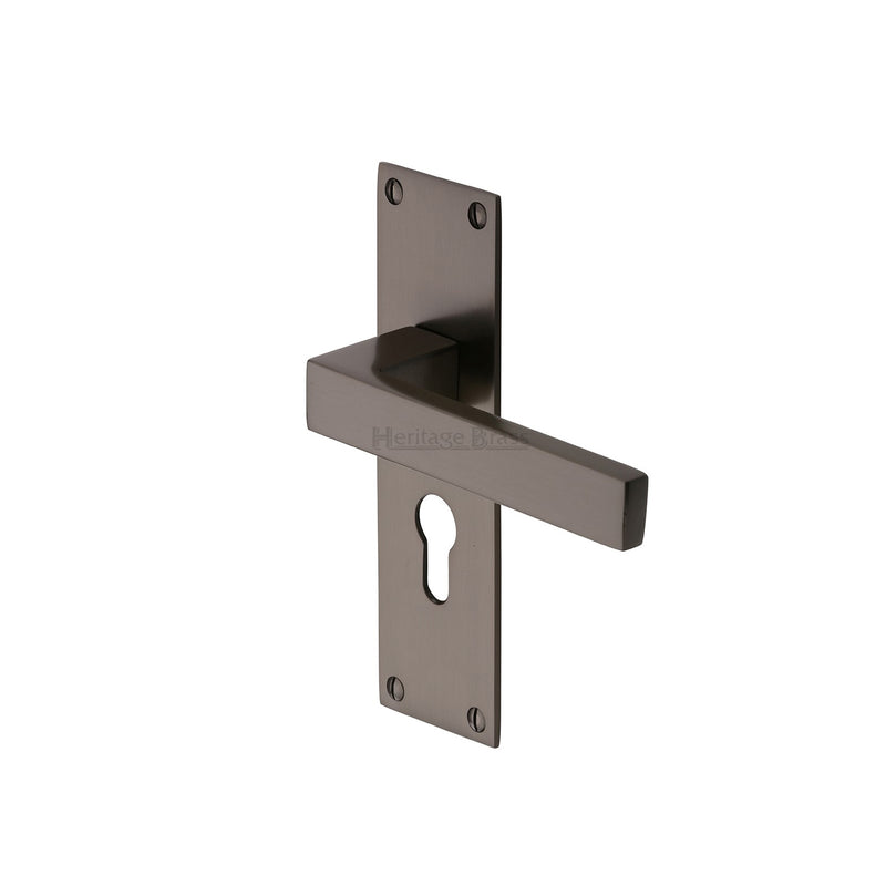 Heritage Brass Metro Door Handle on Plate