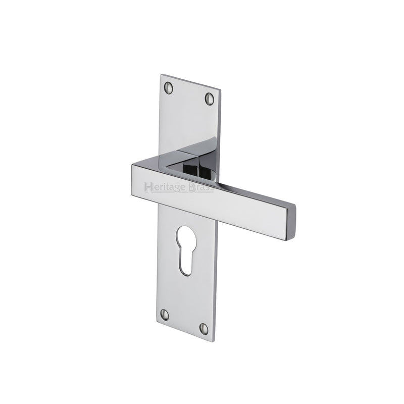 Heritage Brass Metro Door Handle on Plate