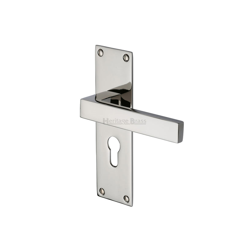 Heritage Brass Metro Door Handle on Plate