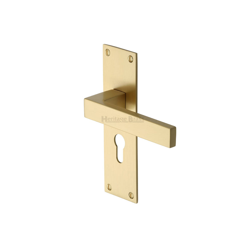 Heritage Brass Metro Door Handle on Plate