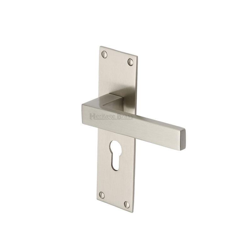 Heritage Brass Metro Door Handle on Plate