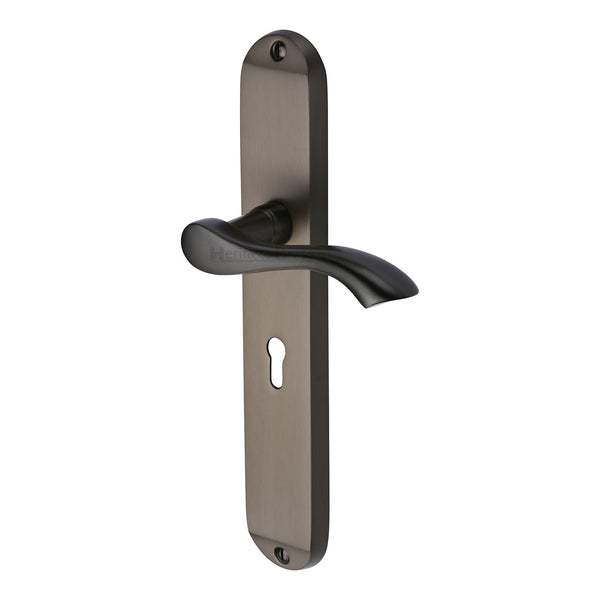 Heritage Brass Algarve Long Door Handle on Plate