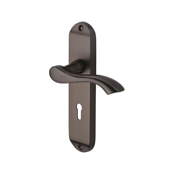 Heritage Brass Algarve Door Handle on Plate