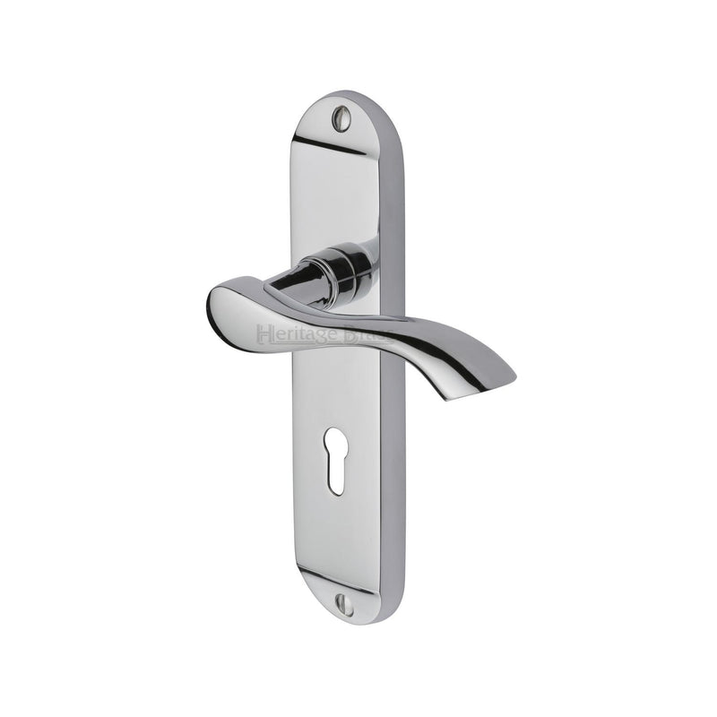 Heritage Brass Algarve Door Handle on Plate