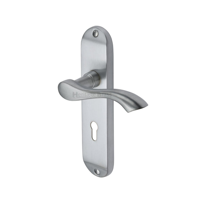 Heritage Brass Algarve Door Handle on Plate