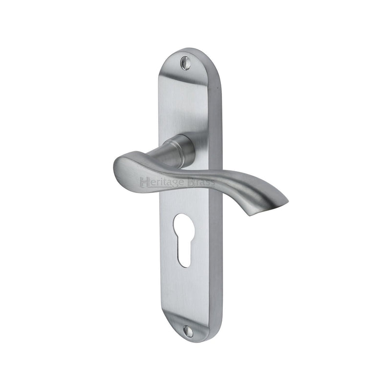 Heritage Brass Algarve Door Handle on Plate
