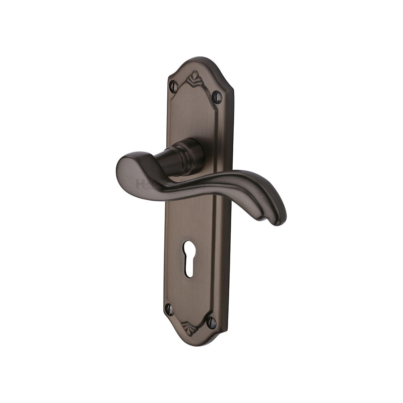 Heritage Brass Lisboa Door Handle on Plate