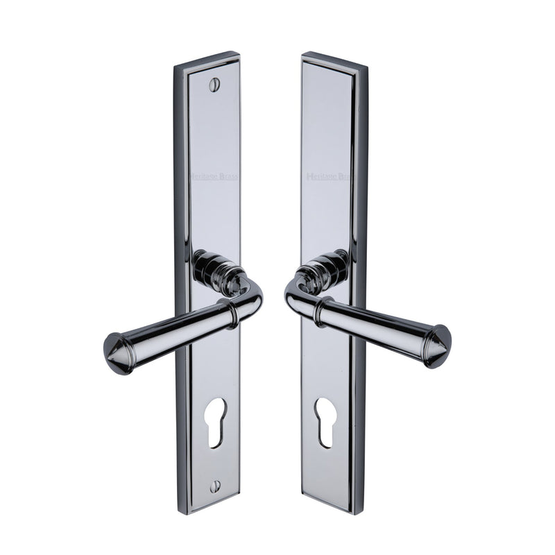 Heritage Brass Colonial RH Door Handle on Plate