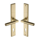 Heritage Brass Bauhaus LH Door Handle on Plate
