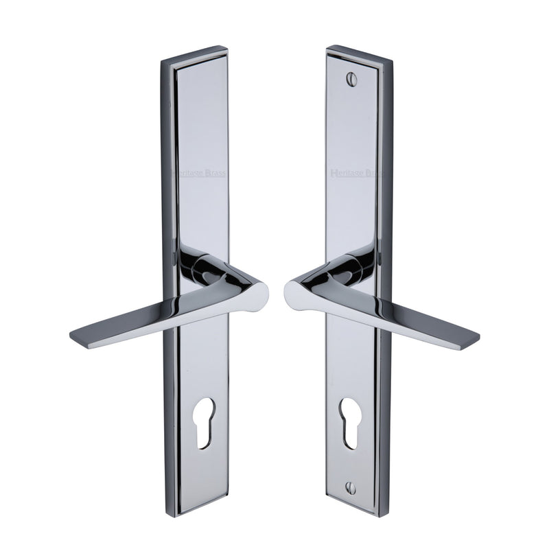 Heritage Brass Gio LH Door Handle on Plate