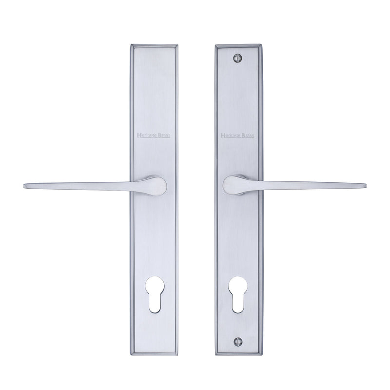Heritage Brass Gio LH Door Handle on Plate