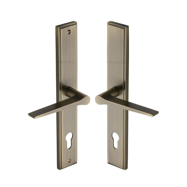 Heritage Brass Gio RH Door Handle on Plate