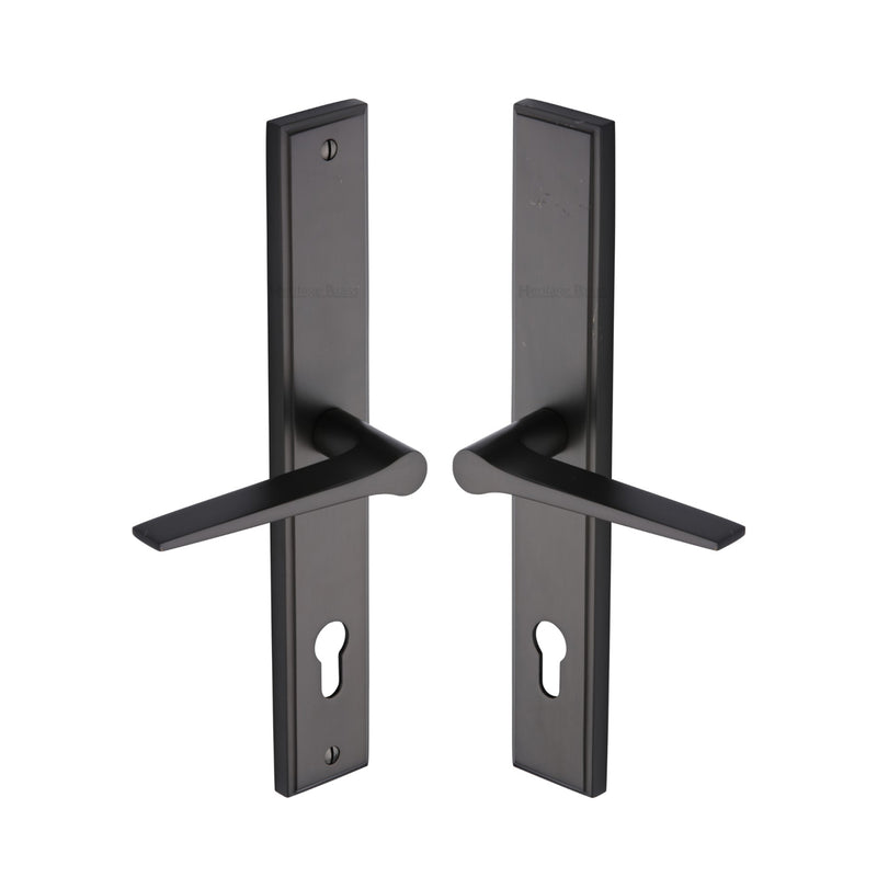 Heritage Brass Gio RH Door Handle on Plate