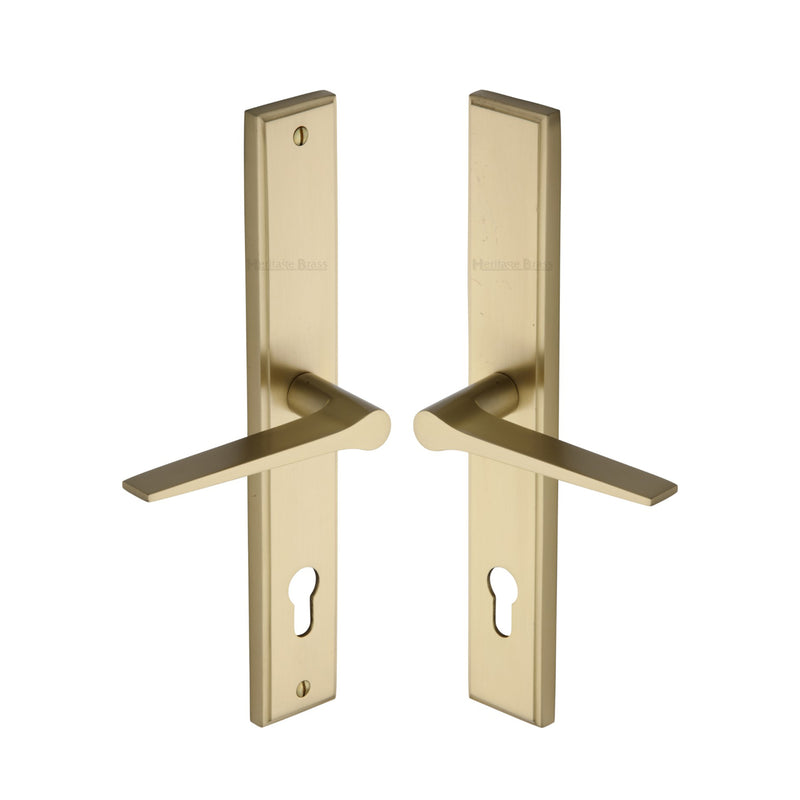 Heritage Brass Gio RH Door Handle on Plate
