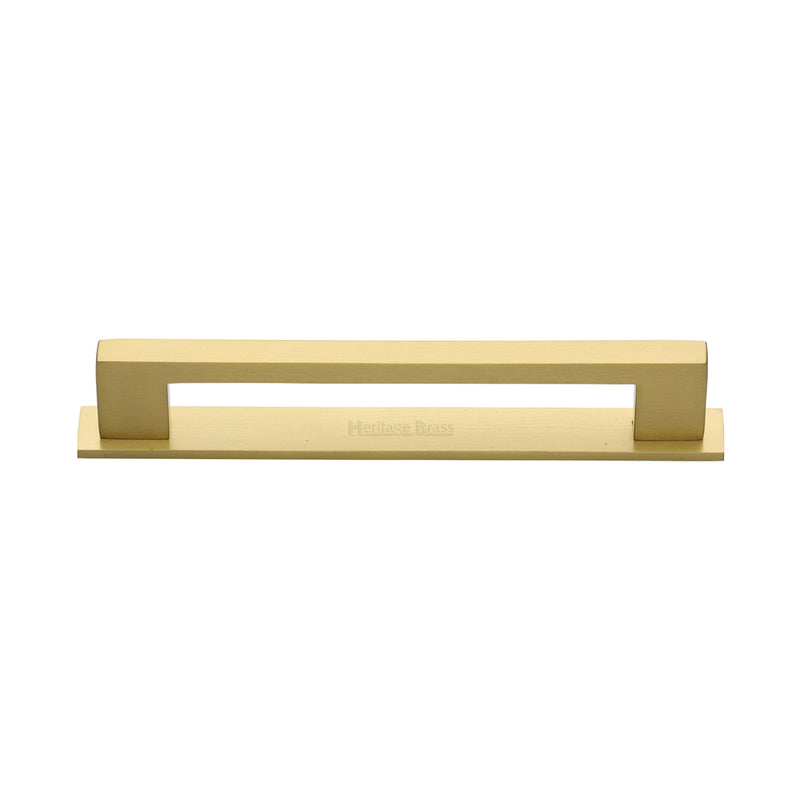 Heritage Brass Metro Cabinet Pull Handle with Plate
