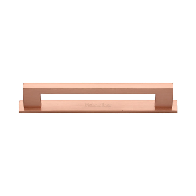 Heritage Brass Metro Cabinet Pull Handle with Plate