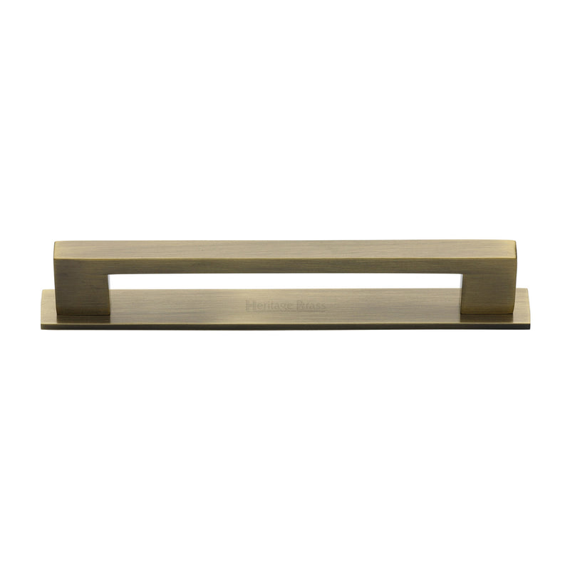 Heritage Brass Metro Cabinet Pull Handle with Plate