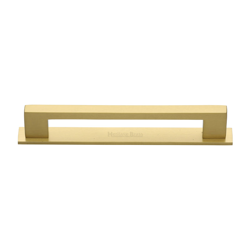 Heritage Brass Metro Cabinet Pull Handle with Plate