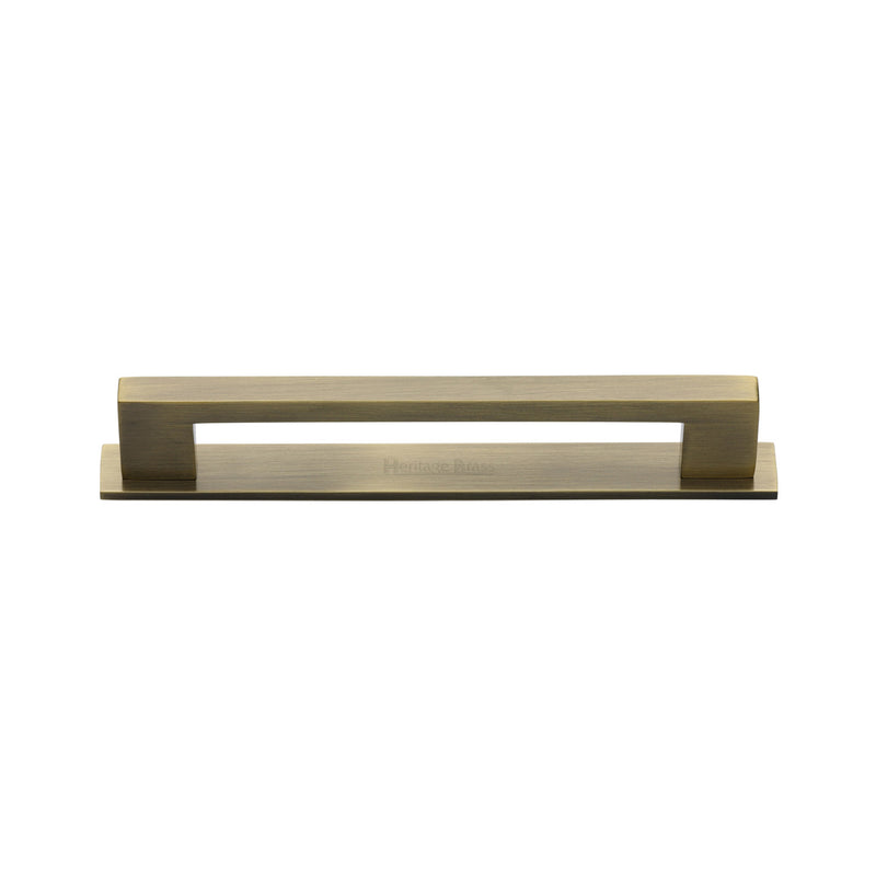 Heritage Brass Metro Cabinet Pull Handle with Plate