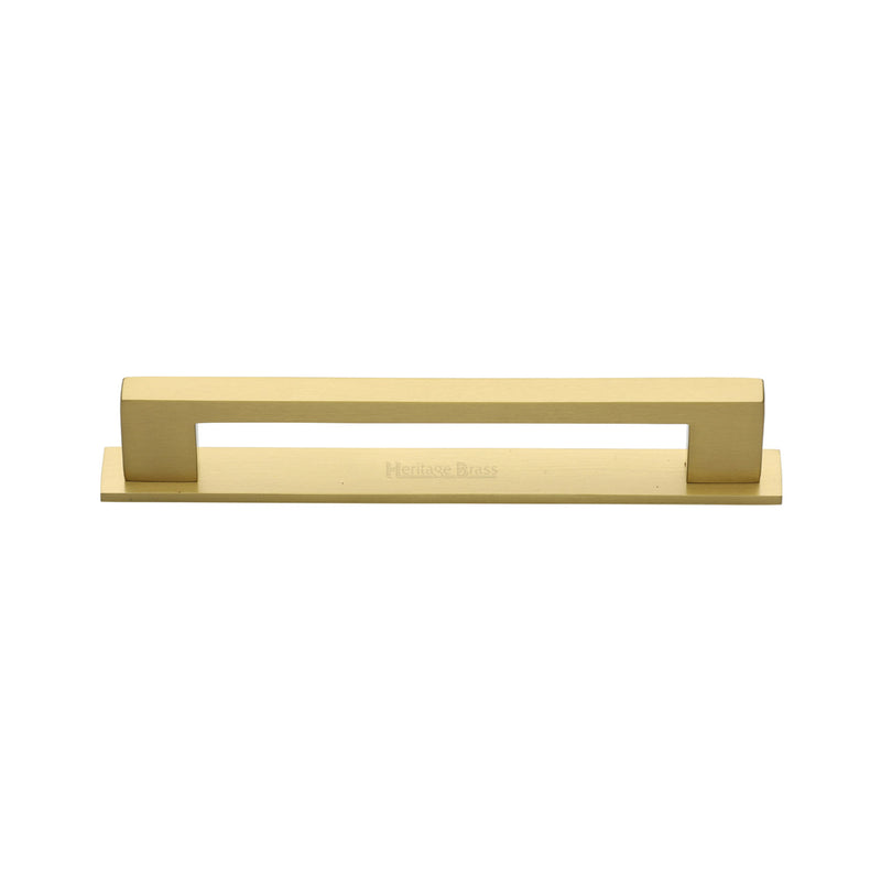 Heritage Brass Metro Cabinet Pull Handle with Plate