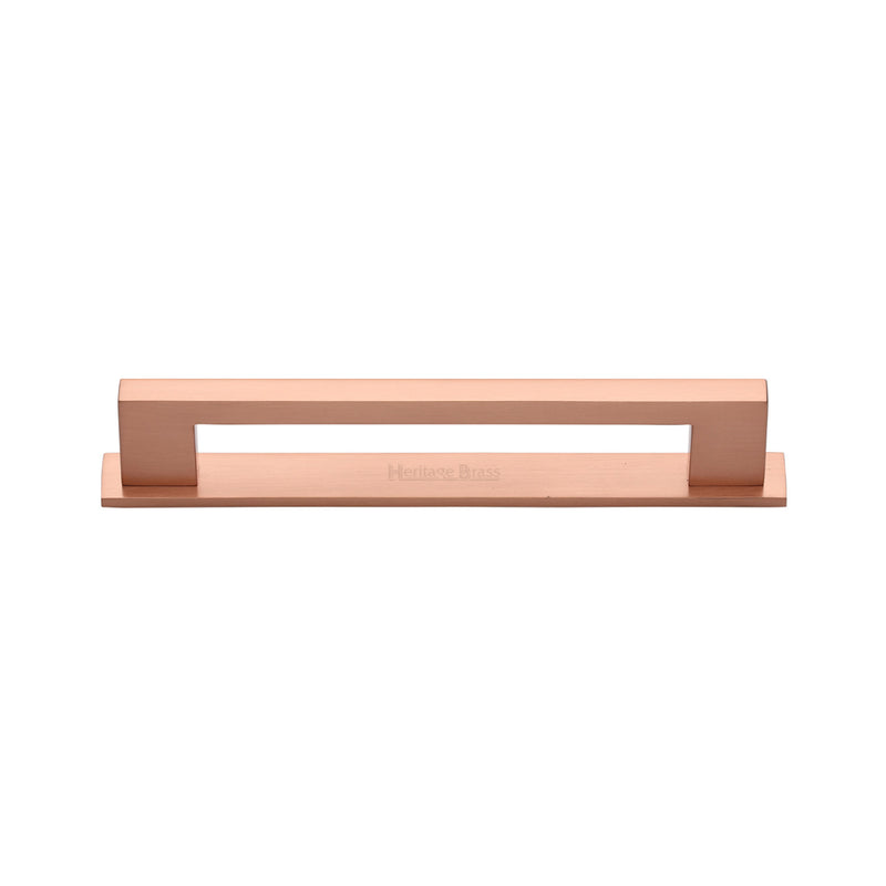 Heritage Brass Metro Cabinet Pull Handle with Plate